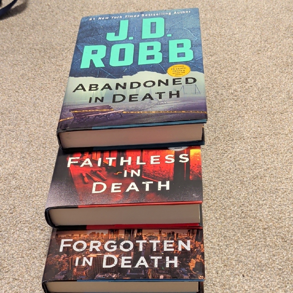 J.D. Robb 'Abandoned in Death' Hardcover - Teal & Navy Cover